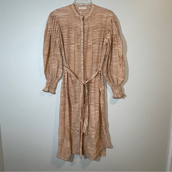 ULLA JOHNSON FIORA DRESS IN FAWN Size 0 - Picture 3 of 8